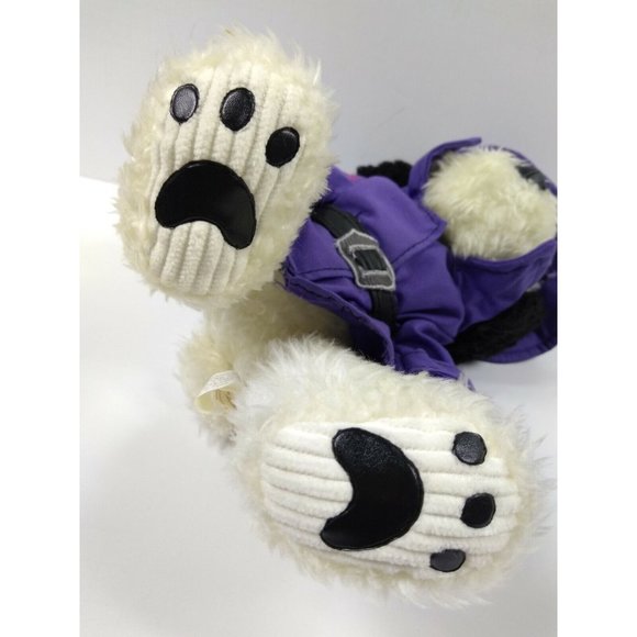 Secret Admirer White Dog in Purple Coat ❤  and Hat Stuffed Plush 9" First & Main - Picture 9 of 11